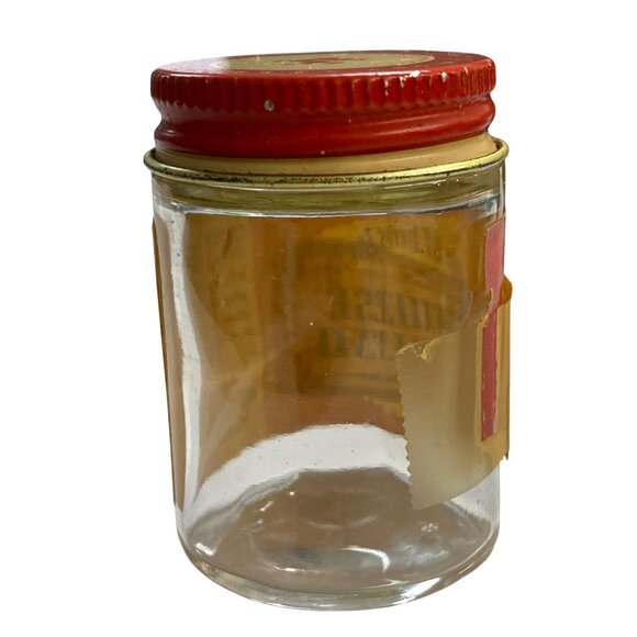 Vintage House Of Herbs Inc. Glass Jar With Red Tin Lid - Picture 3 of 6